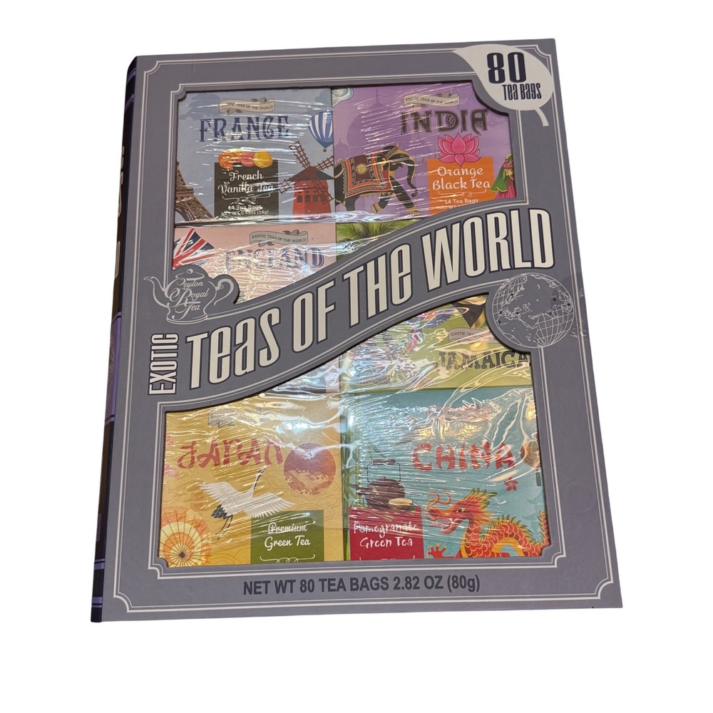 Exotic Teas of the World 80 Tea Bags Novelty Tea Book Gift Set